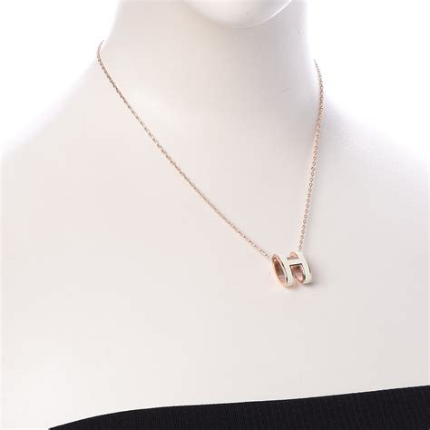 hermes necklace pop h white|hermes pop h pendant necklace.